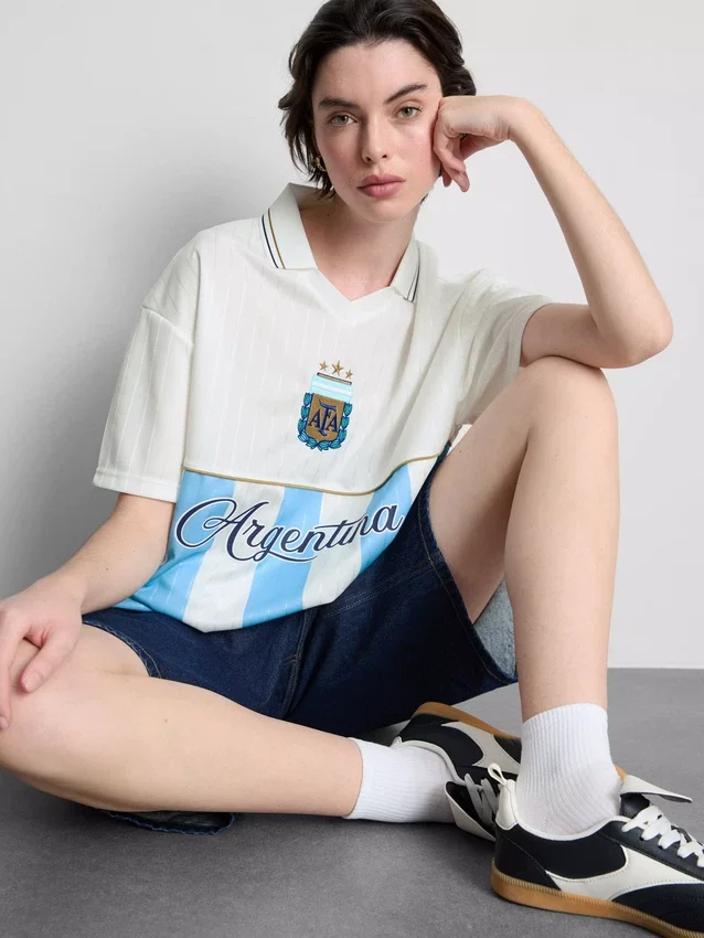 Argentina collared soccer jersey