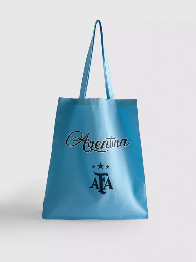 Argentina football canvas tote