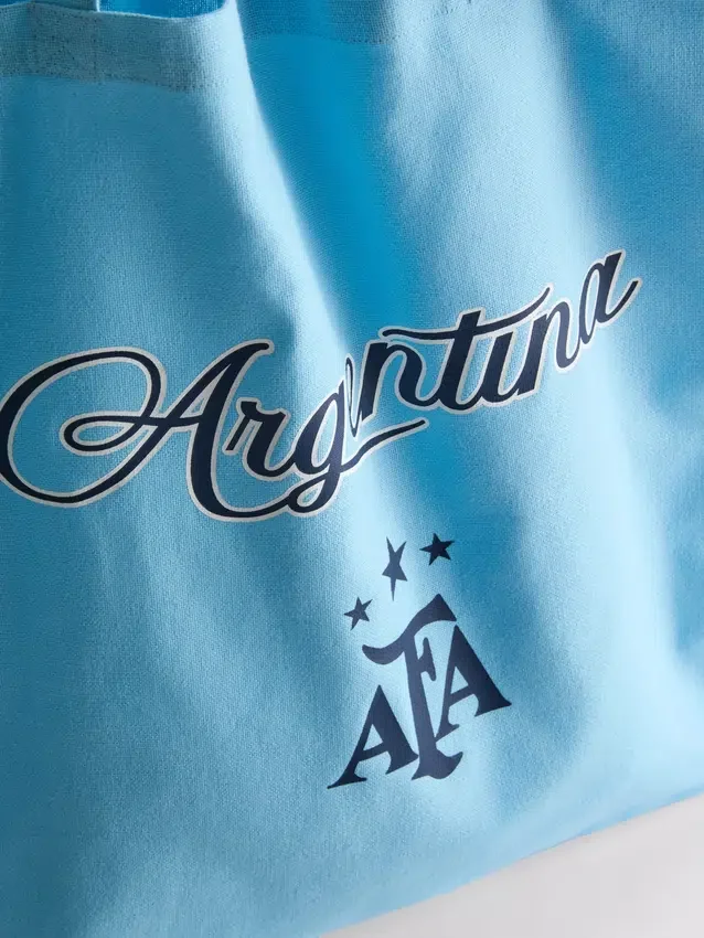 Argentina football canvas tote