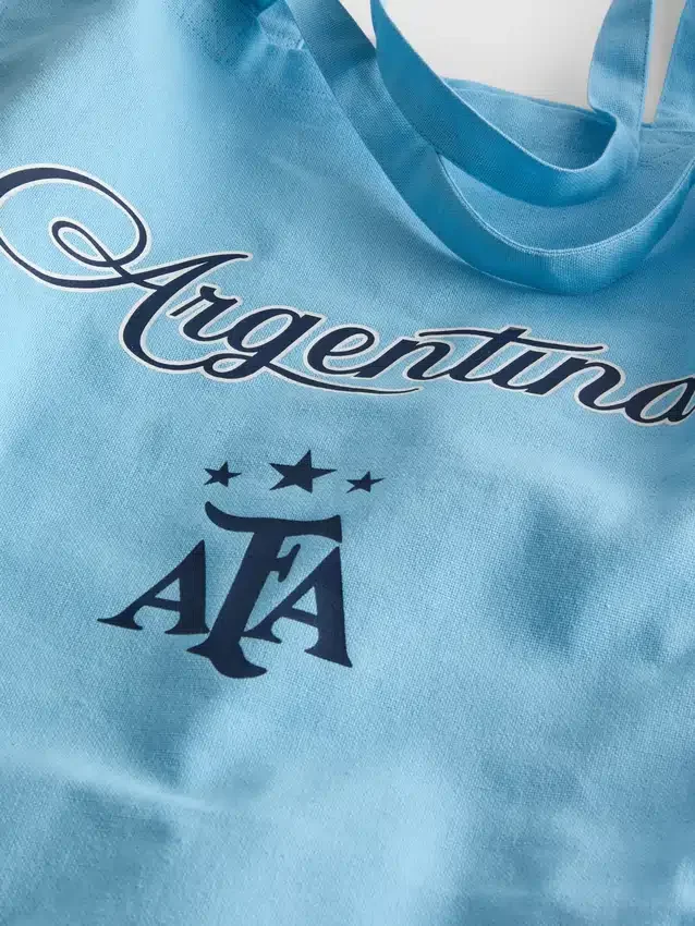 Argentina football canvas tote