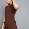 Asymmetric crinkle top