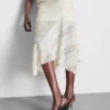 Asymmetrical hem lace skirt