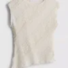 Asymmetrical lace tank top