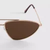 Aviator-style metal frame sunglasses