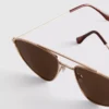 Aviator-style metal frame sunglasses