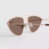 Aviator-style metal frame sunglasses