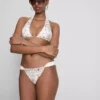 Bandana-print halter-neck bikini top