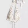 Bandana-print halter-neck bikini top