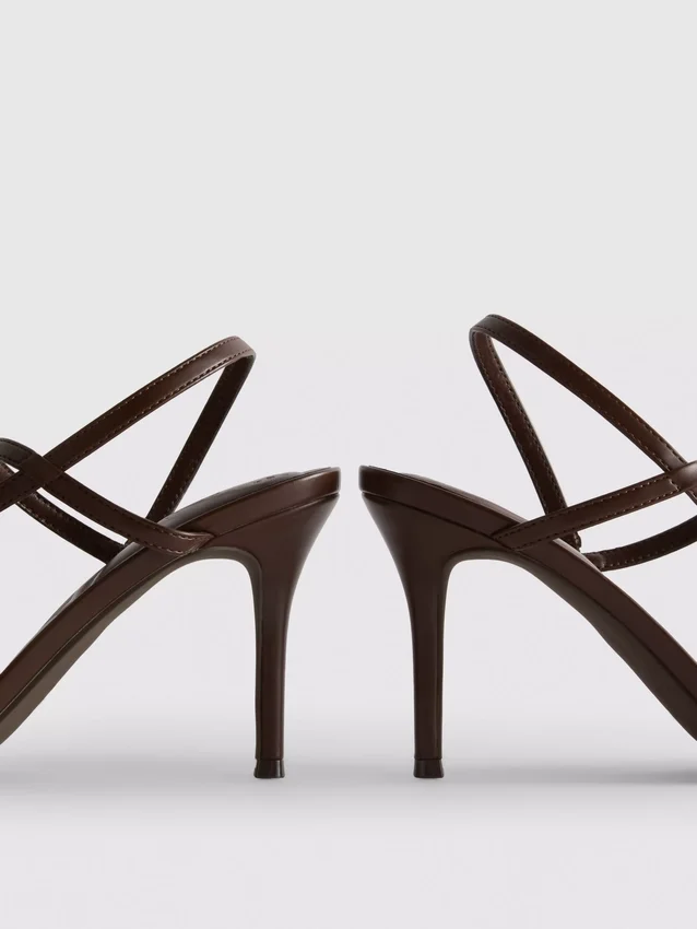 Barely there heeled sandals