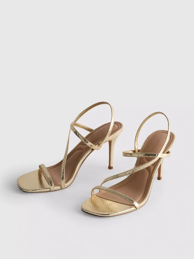 Barely there heeled sandals