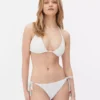 Bead detail crochet bikini top