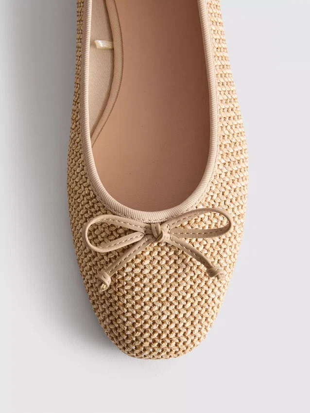 Beaded ballerina flats