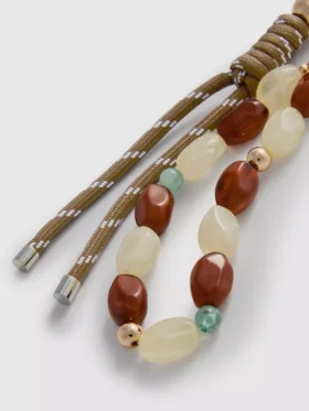 Beaded charm keychain
