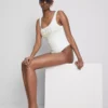 Beaded pearl bride swimsuit