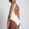 Beaded pearl bride swimsuit