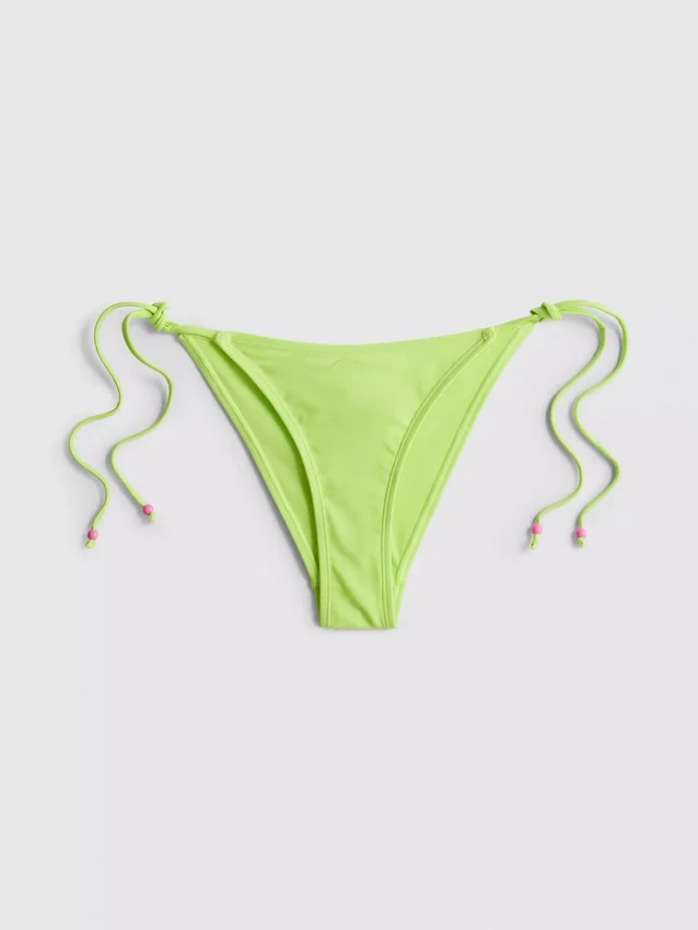 Beaded side-tie bikini bottoms