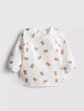 Bear graphic coverall bib