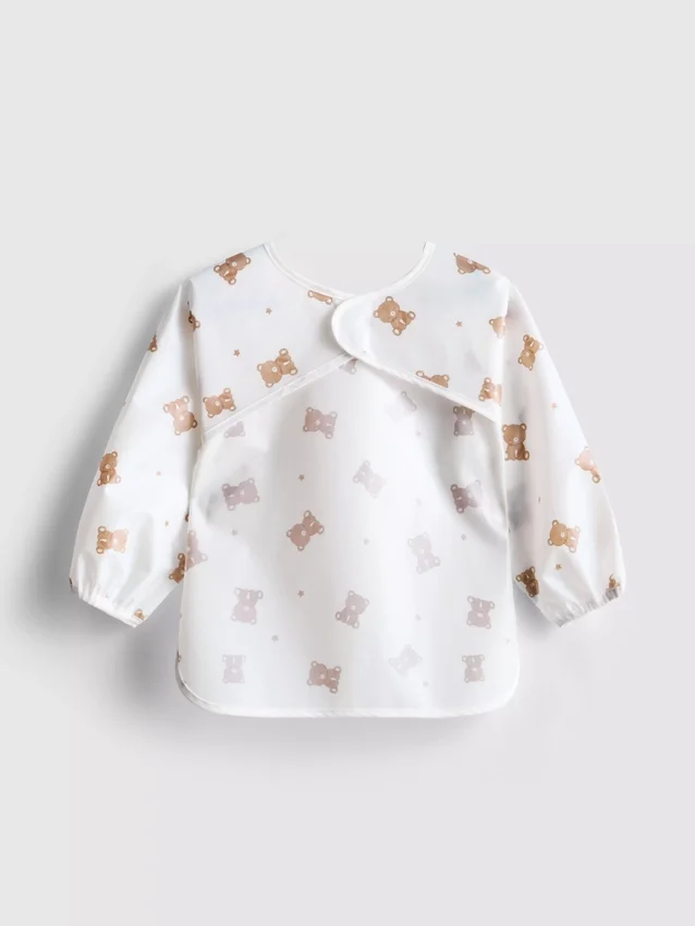 Bear graphic coverall bib