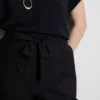 Belted pull-on shorts