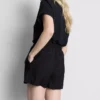 Belted pull-on shorts