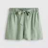 Belted pull-on shorts