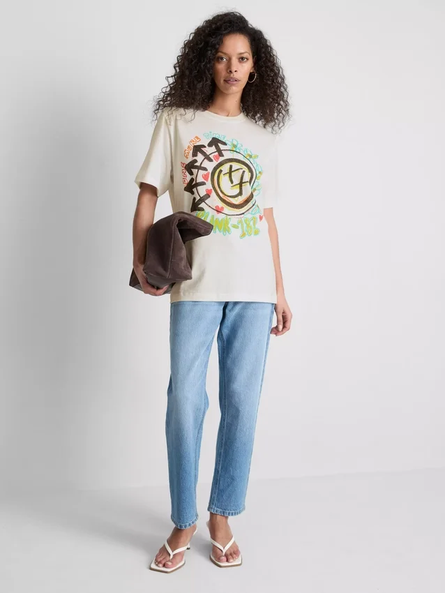 Blink 182 cotton relaxed logo tee