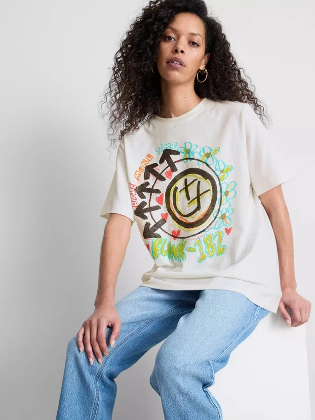 Blink 182 cotton relaxed logo tee