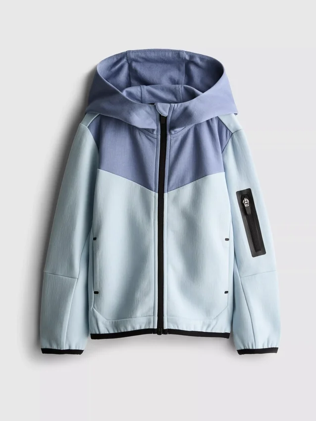 Bonded zip hoodie