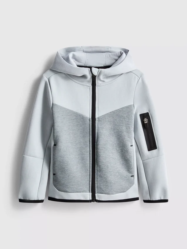 Bonded zip hoodie