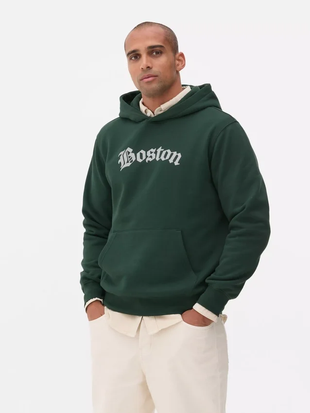 Boston graphic hoodie