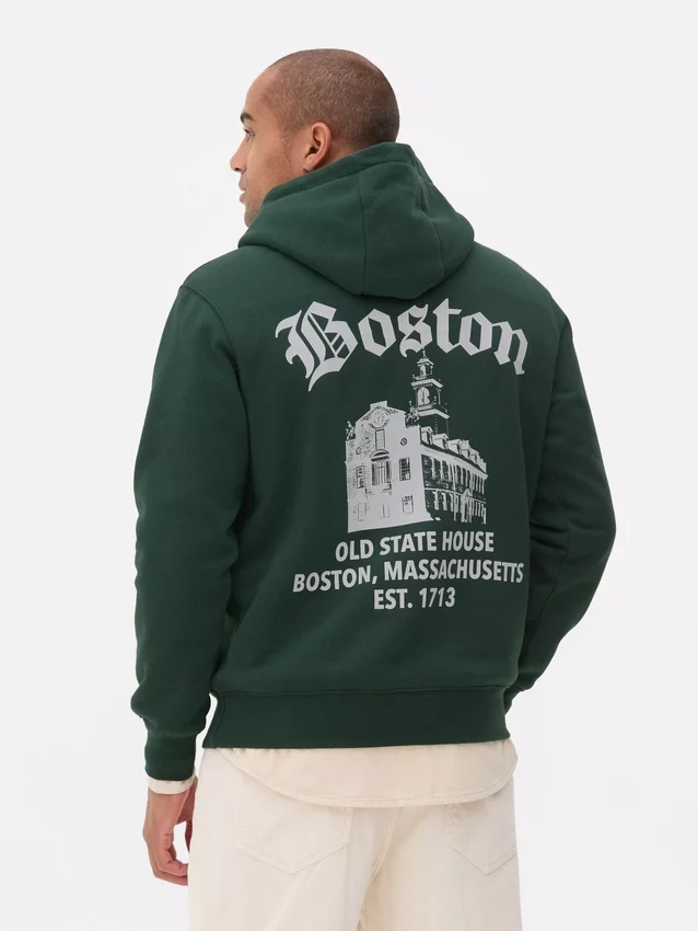 Boston graphic hoodie