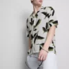 Botanical short-sleeve button-up shirt