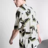 Botanical short-sleeve button-up shirt