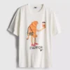 Bouffants and broken hearts cotton croissant t-shirt