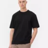 Bound-neck relaxed-fit cotton t-shirt