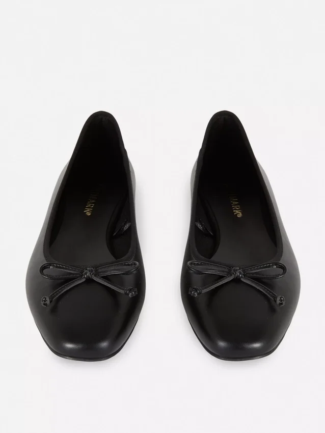 Bow ballerina flats
