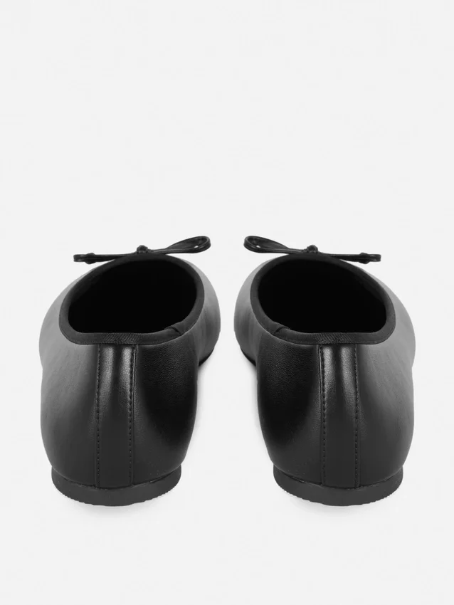 Bow ballerina flats