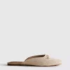 Bow detail ballerina mule sandals