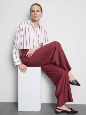 Bow detail palazzo pants