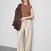 Bow detail palazzo pants