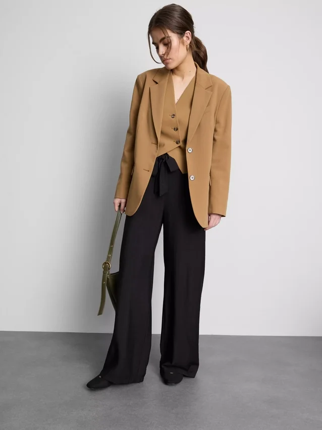 Bow detail palazzo pants