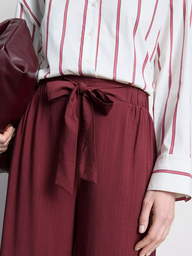 Bow detail palazzo pants