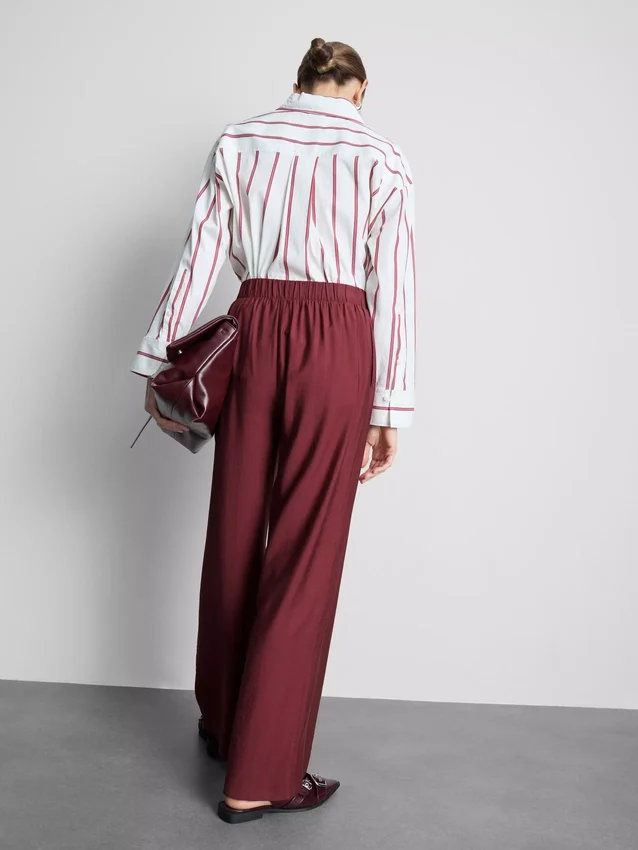 Bow detail palazzo pants