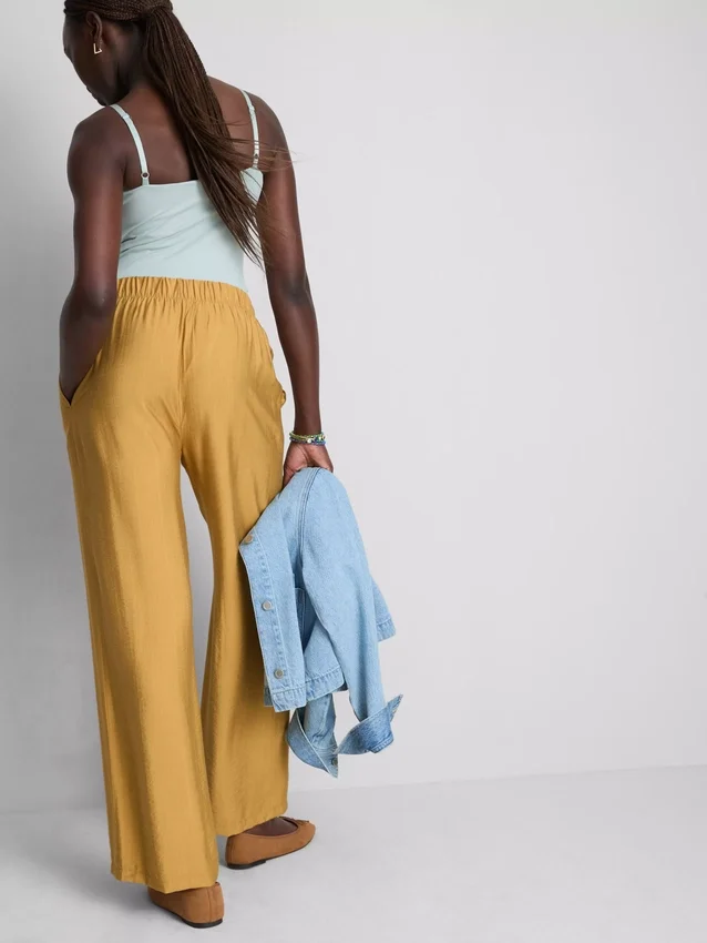 Bow detail palazzo pants