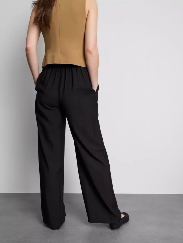 Bow detail palazzo pants