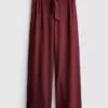 Bow detail palazzo pants
