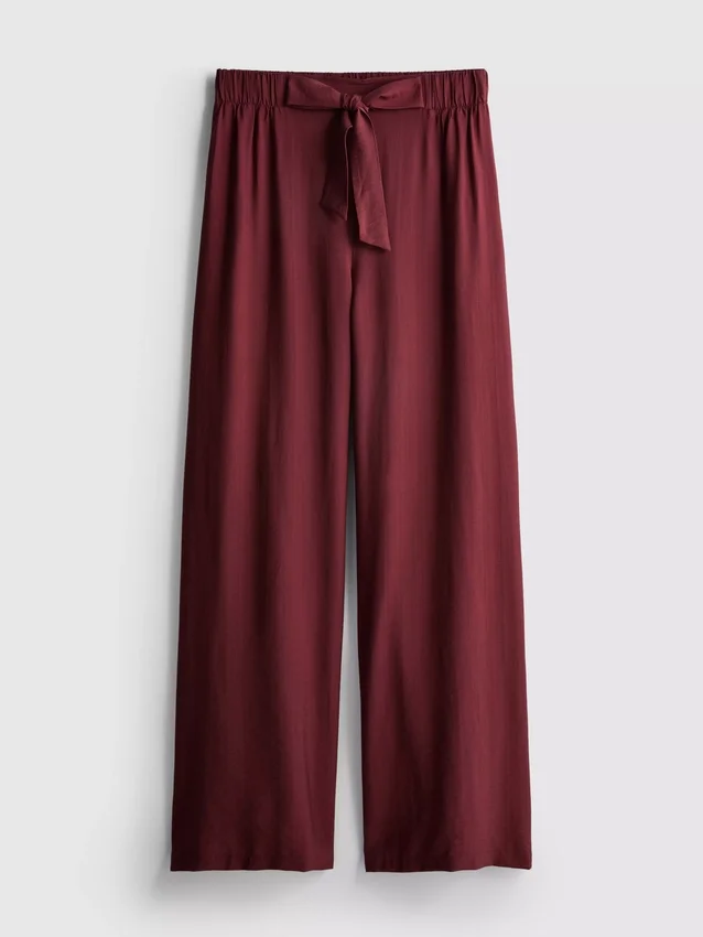 Bow detail palazzo pants