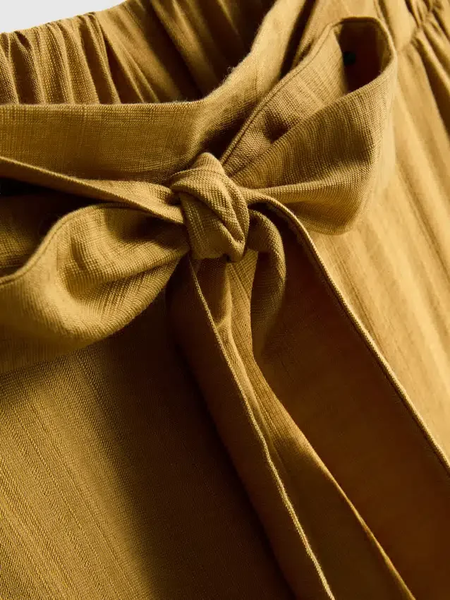 Bow detail palazzo pants