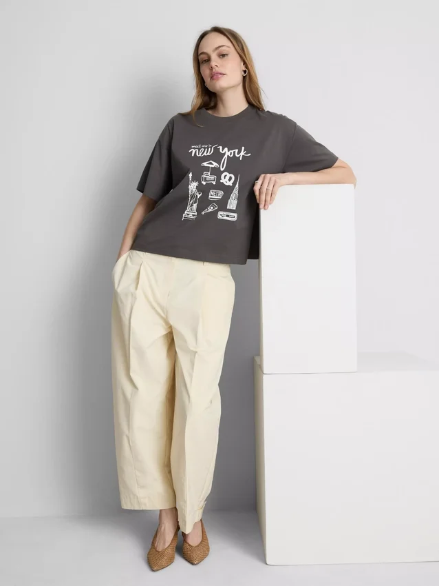 Boxy cotton graphic tee