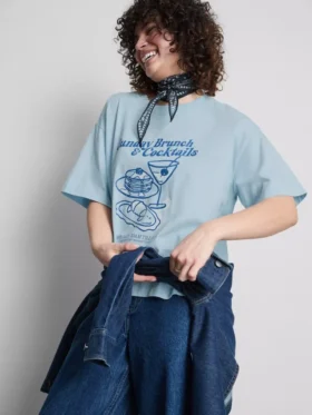 Boxy cotton graphic tee